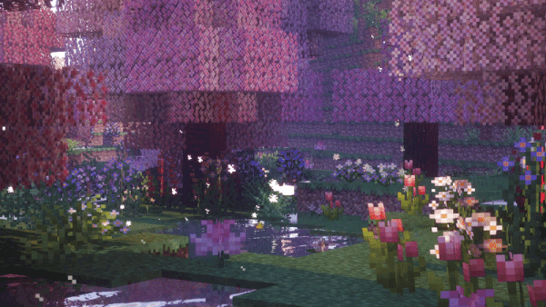 Animated enchanted BambiSMP Minecraft forest