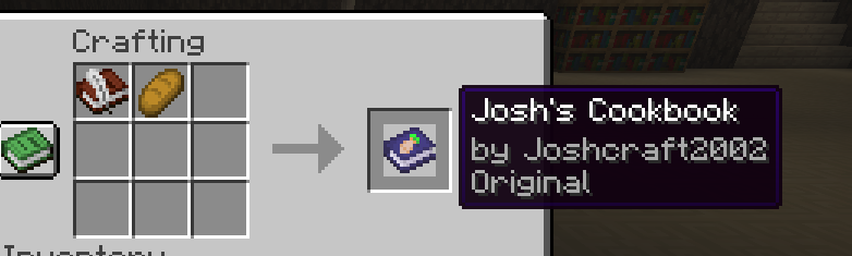 Josh's More Foods cookbook crafting recipe