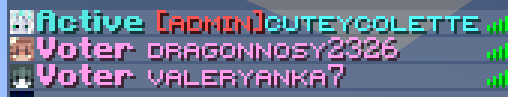 Voter and Active tags displayed beside BambiSMP player names