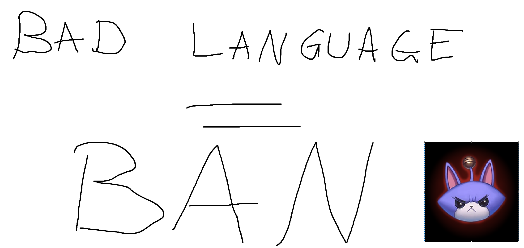 Bad language ban reminder
