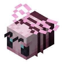 Tiny pink Minecraft bee